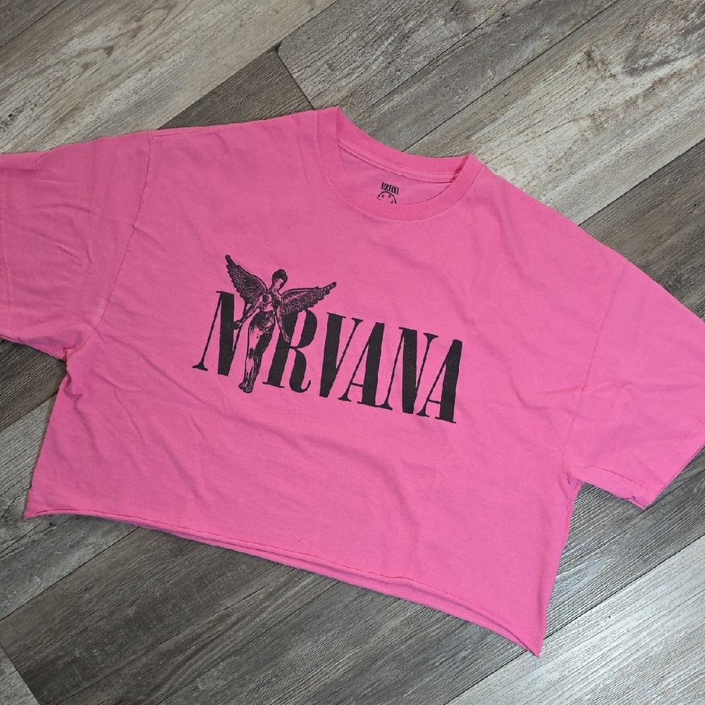 NIRVANA Cropped Band Tee